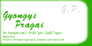gyongyi pragai business card